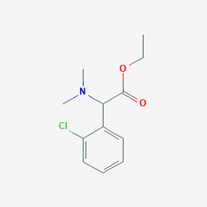 molecular formula C12H16ClNO2 B13045201 Ethyl 2-(2-chlorophenyl)-2-(dimethylamino)acetate 