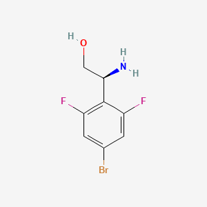 molecular formula C8H8BrF2NO B13045208 (S)-2-Amino-2-(4-bromo-2,6-difluorophenyl)ethan-1-OL 