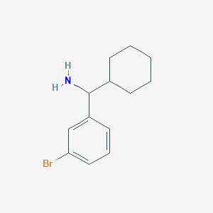 molecular formula C13H18BrN B13045226 (3-Bromophenyl)(cyclohexyl)methanamine 