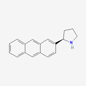 molecular formula C18H17N B13045268 (2R)-2-(2-Anthryl)pyrrolidine 