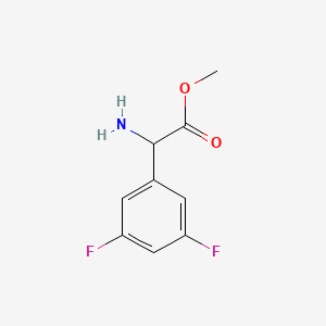 molecular formula C9H9F2NO2 B13045273 Methyl 2-amino-2-(3,5-difluorophenyl)acetate 