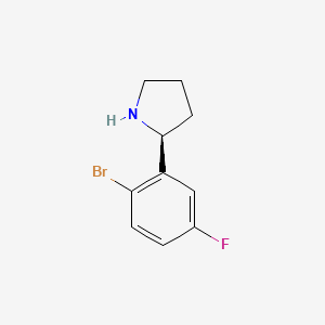 (S)-2-(2-Bromo-5-fluorophenyl)pyrrolidine