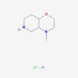 molecular formula C8H17ClN2O B13045329 4-Methyloctahydro-2H-pyrido[4,3-B][1,4]oxazine hcl 