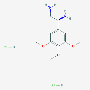 molecular formula C11H20Cl2N2O3 B13045331 (1S)-1-(3,4,5-Trimethoxyphenyl)ethane-1,2-diamine 2hcl 