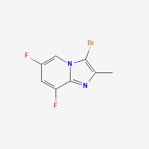 molecular formula C8H5BrF2N2 B13045337 3-Bromo-6,8-difluoro-2-methylimidazo[1,2-A]pyridine 