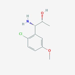 molecular formula C10H14ClNO2 B13045340 (1S,2R)-1-Amino-1-(2-chloro-5-methoxyphenyl)propan-2-OL 