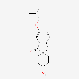 molecular formula C18H24O3 B13045352 4-Hydroxy-6'-isobutoxyspiro[cyclohexane-1,2'-inden]-1'(3'H)-one 