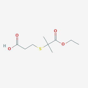 3-((1-Ethoxy-2-methyl-1-oxopropan-2-YL)thio)propanoic acid