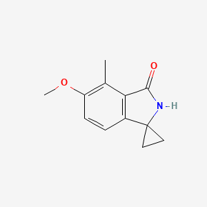 molecular formula C12H13NO2 B13045459 5'-Methoxy-4'-methylspiro[cyclopropane-1,1'-isoindolin]-3'-one 