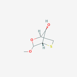 molecular formula C6H10O3S B13045467 (1S,4S,7S)-3-Methoxy-2-oxa-5-thiabicyclo[2.2.1]heptan-7-OL 