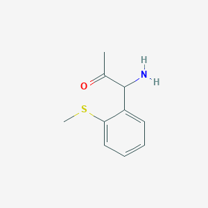 molecular formula C10H13NOS B13045479 1-Amino-1-(2-methylthiophenyl)acetone 