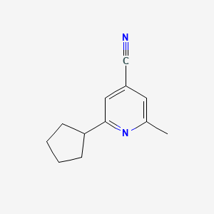 2-Cyclopentyl-6-methylisonicotinonitrile