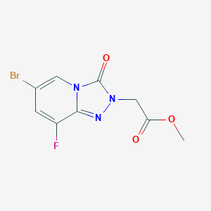 Methyl 2-(6-bromo-8-fluoro-3-oxo-[1,2,4]triazolo[4,3-A]pyridin-2(3H)-YL)acetate