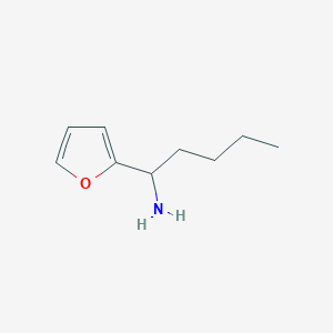 molecular formula C9H15NO B13045561 1-(2-Furyl)pentylamine 