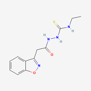 B1304558 2-[2-(1,2-benzisoxazol-3-yl)acetyl]-N-ethyl-1-hydrazinecarbothioamide CAS No. 4693-93-0
