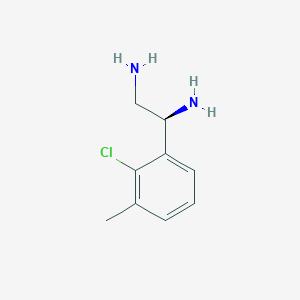 molecular formula C9H13ClN2 B13045580 (1S)-1-(2-chloro-3-methylphenyl)ethane-1,2-diamine 