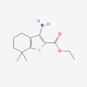 molecular formula C13H19NO2S B13045583 Ethyl 3-amino-7,7-dimethyl-4,5,6,7-tetrahydrobenzo[B]thiophene-2-carboxylate 