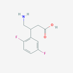 molecular formula C10H11F2NO2 B13045660 4-Amino-3-(2,5-difluorophenyl)butanoic acid 