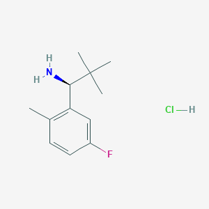 (1S)-1-(5-fluoro-2-methylphenyl)-2,2-dimethylpropan-1-amine;hydrochloride