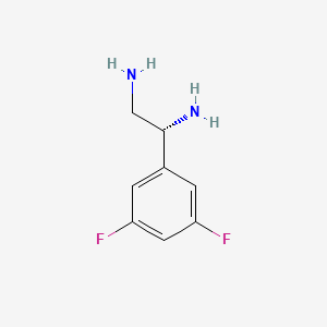 molecular formula C8H10F2N2 B13045726 (1R)-1-(3,5-Difluorophenyl)ethane-1,2-diamine 