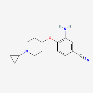 3-Amino-4-((1-cyclopropylpiperidin-4-YL)oxy)benzonitrile