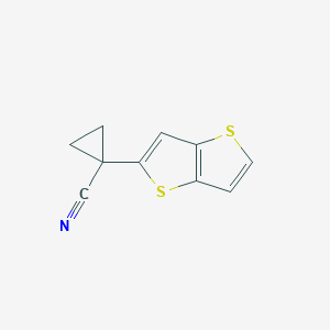 molecular formula C10H7NS2 B13045774 1-(Thieno[3,2-B]thiophen-2-YL)cyclopropane-1-carbonitrile 