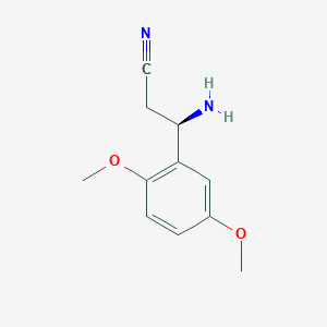 (3R)-3-Amino-3-(2,5-dimethoxyphenyl)propanenitrile