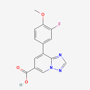 8-(3-Fluoro-4-methoxyphenyl)-[1,2,4]triazolo[1,5-A]pyridine-6-carboxylic acid