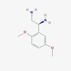 molecular formula C10H16N2O2 B13045848 (1S)-1-(2,5-Dimethoxyphenyl)ethane-1,2-diamine 