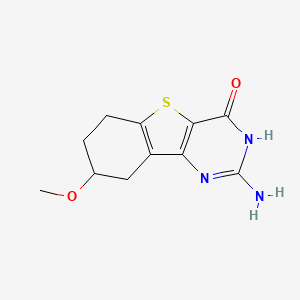 molecular formula C11H13N3O2S B13045862 2-Amino-8-methoxy-6,7,8,9-tetrahydrobenzo[4,5]thieno[3,2-D]pyrimidin-4(1H)-one 