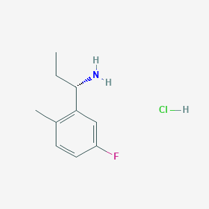 (S)-1-(5-Fluoro-2-methylphenyl)propan-1-amine hcl