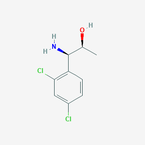 molecular formula C9H11Cl2NO B13045890 (1R,2S)-1-Amino-1-(2,4-dichlorophenyl)propan-2-OL 