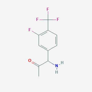 1-Amino-1-[3-fluoro-4-(trifluoromethyl)phenyl]acetone