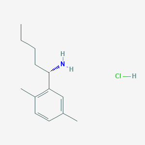 molecular formula C13H22ClN B13045997 (S)-1-(2,5-Dimethylphenyl)pentan-1-amine hcl 