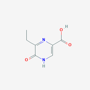 molecular formula C7H8N2O3 B13046009 6-Ethyl-5-oxo-4,5-dihydropyrazine-2-carboxylic acid 