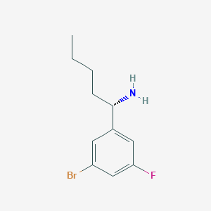 (S)-1-(3-Bromo-5-fluorophenyl)pentan-1-amine