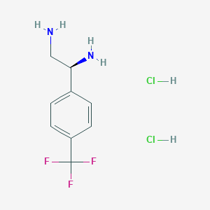 (1S)-1-[4-(Trifluoromethyl)phenyl]ethane-1,2-diamine 2hcl