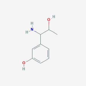 molecular formula C9H13NO2 B13046043 1-Amino-1-(3-hydroxyphenyl)propan-2-OL 