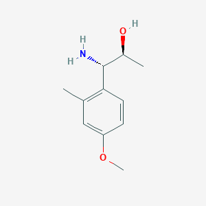 molecular formula C11H17NO2 B13046060 (1S,2S)-1-Amino-1-(4-methoxy-2-methylphenyl)propan-2-OL 