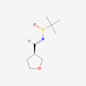 (S)-2-Methyl-N-((E)-(tetrahydrofuran-3-YL)methylene)propane-2-sulfinamide