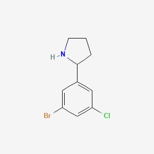 2-(3-Bromo-5-chlorophenyl)pyrrolidine