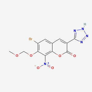 6-Bromo-7-(methoxymethoxy)-8-nitro-3-(1H-tetrazol-5-YL)-2H-chromen-2-one