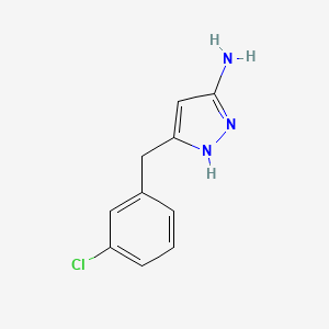 molecular formula C10H10ClN3 B13046135 3-(3-Chlorobenzyl)-1H-pyrazol-5-amine 