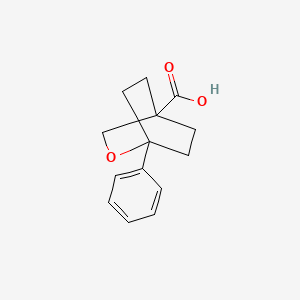 molecular formula C14H16O3 B13046190 1-Phenyl-2-oxabicyclo[2.2.2]octane-4-carboxylic acid 