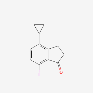 4-Cyclopropyl-7-iodo-2,3-dihydro-1H-inden-1-one