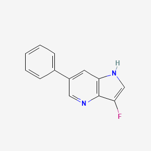 molecular formula C13H9FN2 B13046212 3-Fluoro-6-phenyl-1H-pyrrolo[3,2-B]pyridine 