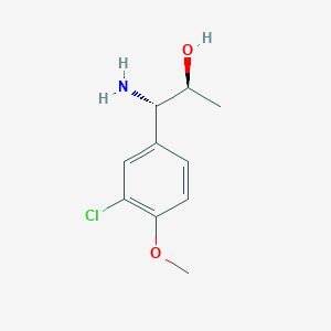 molecular formula C10H14ClNO2 B13046238 (1S,2S)-1-Amino-1-(3-chloro-4-methoxyphenyl)propan-2-OL 