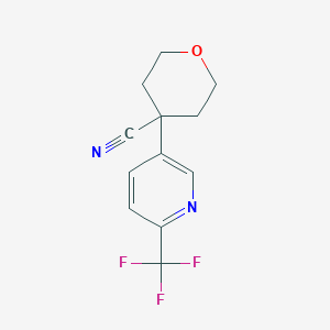 4-(6-(Trifluoromethyl)pyridin-3-YL)tetrahydro-2H-pyran-4-carbonitrile