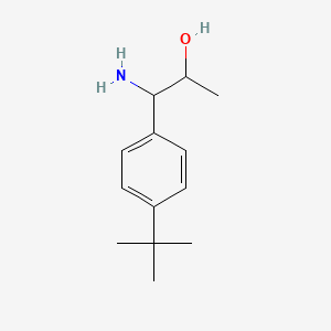 molecular formula C13H21NO B13046294 1-Amino-1-(4-tert-butylphenyl)propan-2-OL 