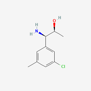 molecular formula C10H14ClNO B13046296 (1R,2S)-1-Amino-1-(3-chloro-5-methylphenyl)propan-2-OL 